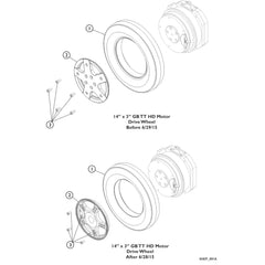 Invacare 8" 5-Spoke Wheelchair Wheel Rim (1116701)