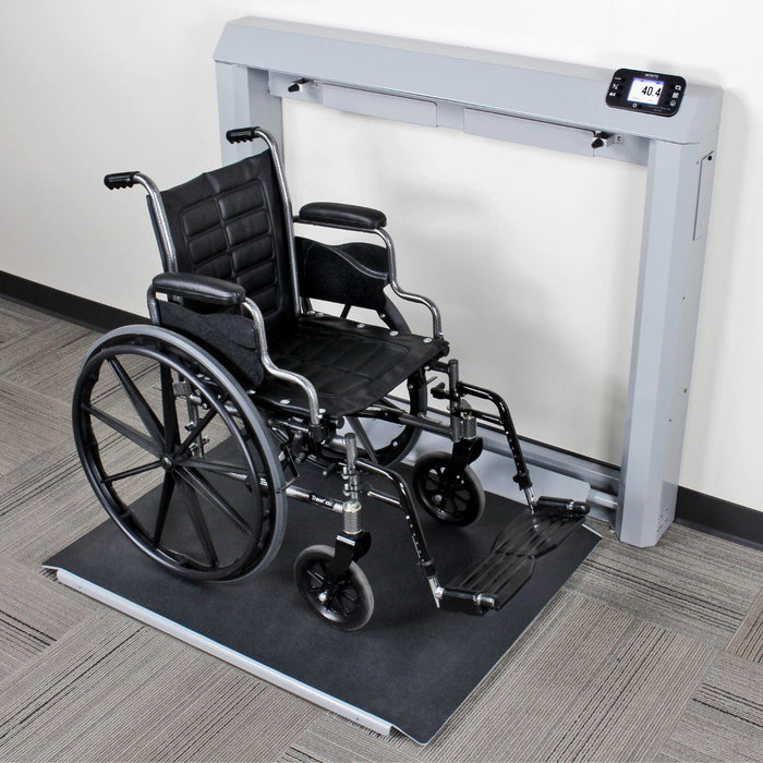 Detecto 7550 Portable Digital Wheelchair Scale Wall-Mount Fold-Up