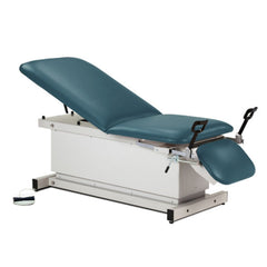 Shrouded Power Exam Table with Stirrups, Adjustable Backrest and Footrest - sold by Dansons Medical - manufactured by Clinton Industries