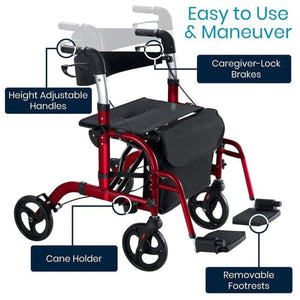 Wheelchair Rollator - sold by Dansons Medical - manufactured by Vive Health