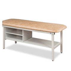 Clinton Industries Alpha Series Straight Line Treatment Table with Shelving - sold by Dansons Medical - manufactured by Clinton Industries (MM)