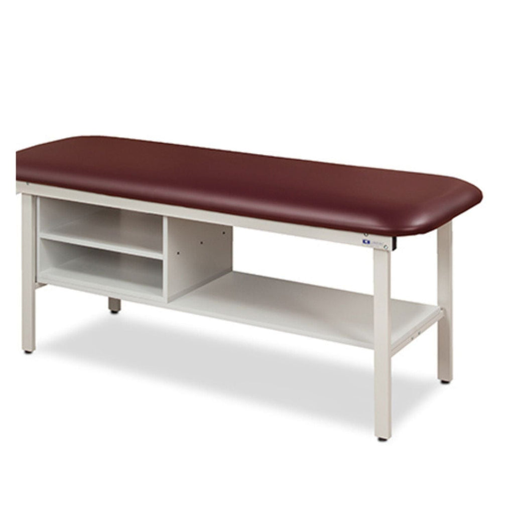 Clinton Industries Alpha Series Straight Line Treatment Table with Shelving - sold by Dansons Medical -  manufactured by Clinton Industries (MM)