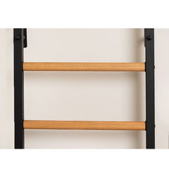 BenchK 200 Beech Wooden Wall Bars with Steel Frame and 8 Rungs