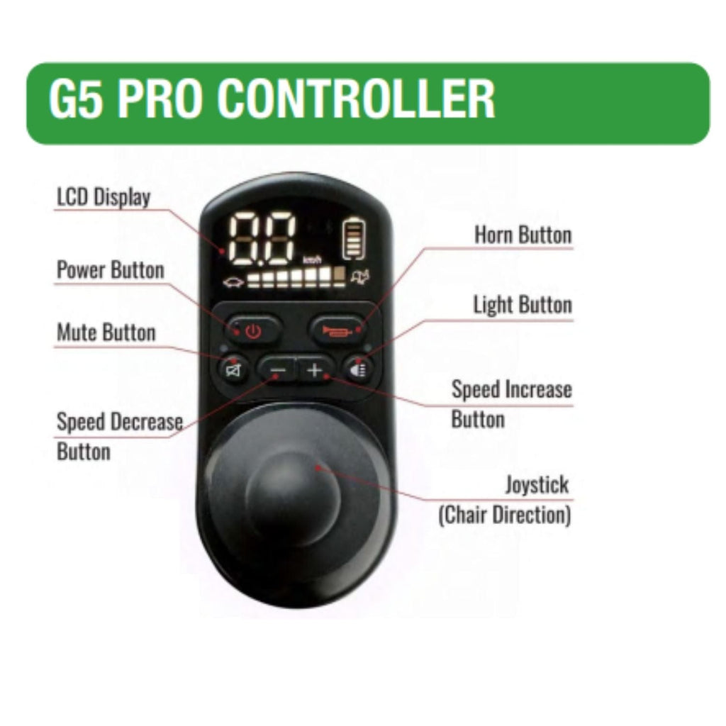 ComfyGo Glide Care G-5 PRO Lightweight Foldable Electric Wheelchair - sold by Dansons Medical - Powered Wheelchairs manufactured by ComfyGo Mobility