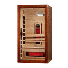 Golden Designs Dynamic Santorini 1-2 Person Near Zero EMF Full Spectrum FAR Infrared Sauna, a Saunas by Golden Designs (SCS) available at Dansons Medical