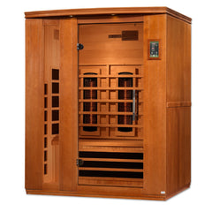 Golden Designs Dynamic Lugano 3-Person Full Spectrum Near Zero EMF FAR Infrared Sauna, a Saunas by Golden Designs (SCS) available at Dansons Medical