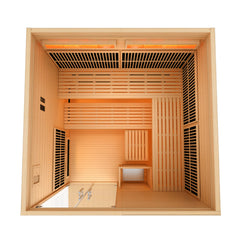 Golden Designs Toledo 6-Person Full Spectrum Hybrid Indoor Sauna with Harvia Stove, a Saunas by Golden Designs (SCS) available at Dansons Medical