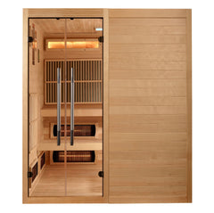 Golden Designs Toledo 6-Person Full Spectrum Hybrid Indoor Sauna with Harvia Stove, a Saunas by Golden Designs (SCS) available at Dansons Medical