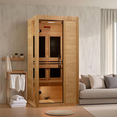 Golden Designs Dynamic Veneto Elite 1-2 Person Ultra Low EMF FAR Infrared Sauna, a Saunas by Golden Designs (SCS) available at Dansons Medical