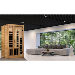 Golden Designs Dynamic Gracia 1-2 Person Low EMF FAR Infrared Sauna - sold by Dansons Medical - Saunas manufactured by Golden Designs (SCS)