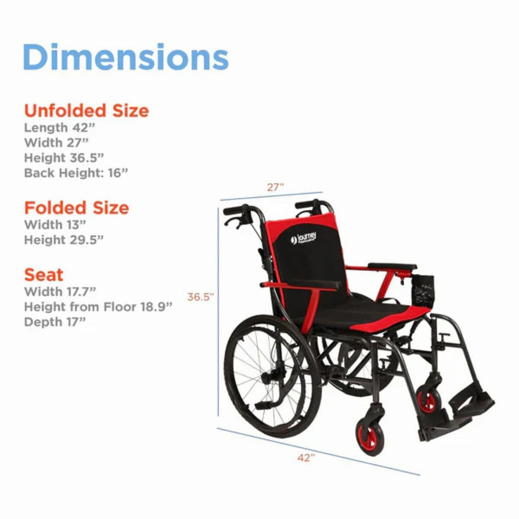 Journey So Lite C2 Ultra Lightweight Wheelchair - sold by Dansons Medical - Portable Wheelchairs manufactured by Journey Health & Lifestyle