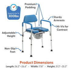 Journey SoftSecure 3 in 1 Commode Chair - sold by Dansons Medical - Shower Seats manufactured by Journey Health & Lifestyle