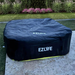 Lifesmart 6-Person Inflatable Square Hot Tub with LED Lights - sold by Dansons Medical - Hot and Cold Tubs manufactured by Lifesmart (SCS)