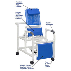 MJM International 100 Series Reclining Shower Chair