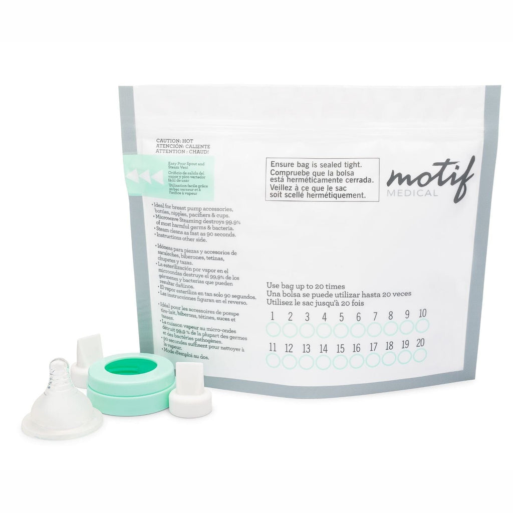 Motif Micro-Steam Sterilizer Bags - sold by Dansons Medical - Bottle & Breastfeeding manufactured by Motif Medical (MM)