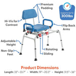 Journey SoftSecure Rotating Transfer Bench - sold by Dansons Medical - Shower Seats manufactured by Journey Health & Lifestyle