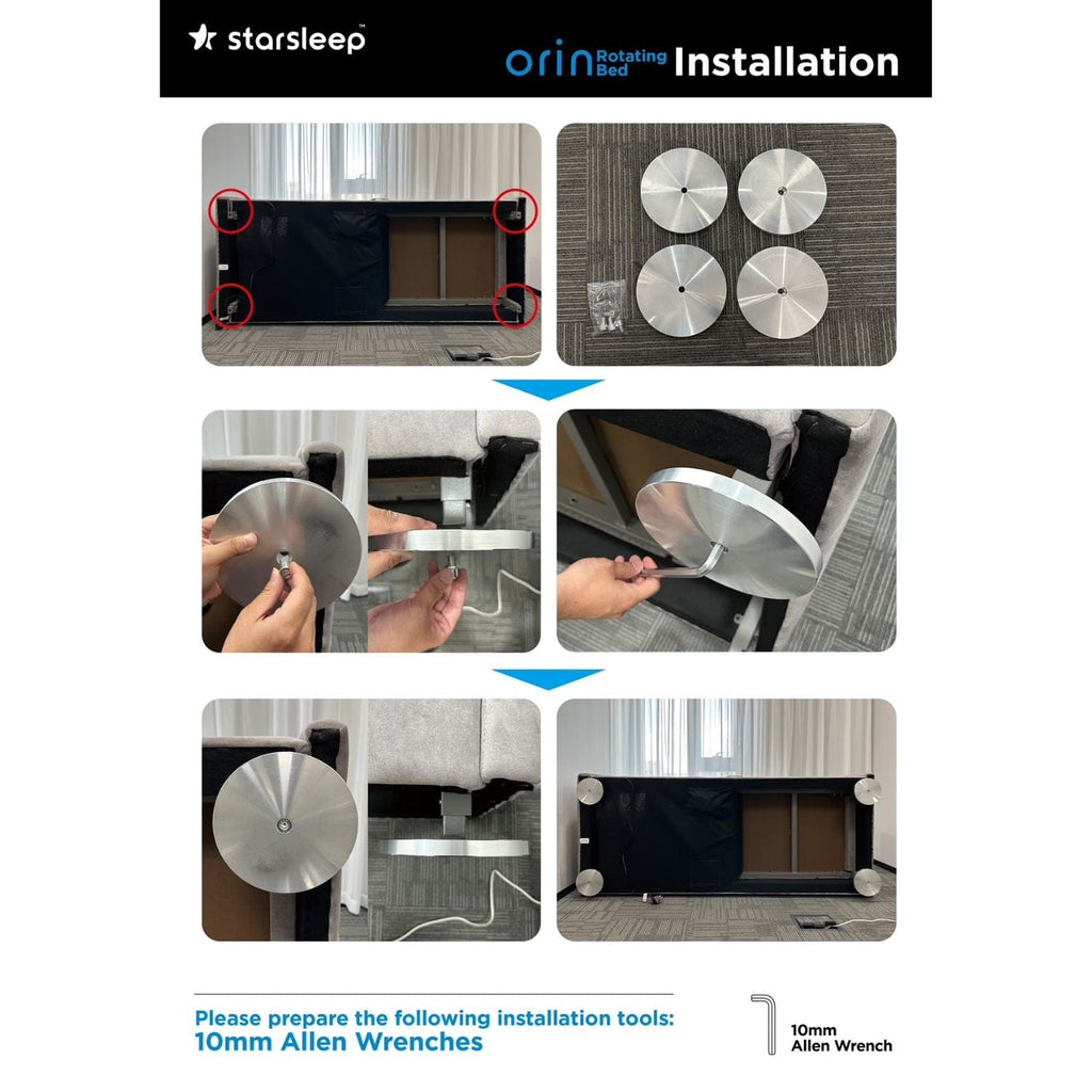 Starsleep Orin Rotating Bed - sold by Dansons Medical - Electric Bed manufactured by Starsleep
