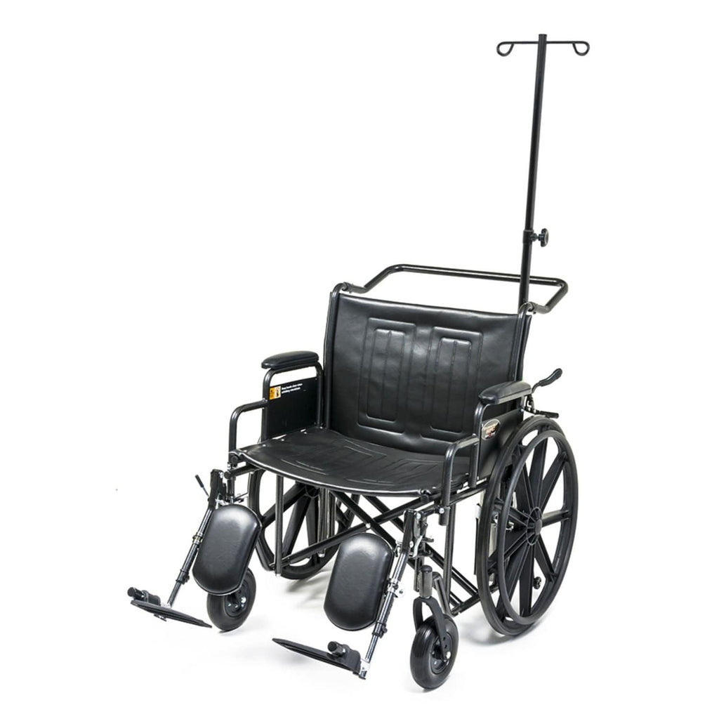 Traveler Hospital Transport Chair Bariatric Wheelchair - Vinyl Upholstery - sold by Dansons Medical - manufactured by Graham Field