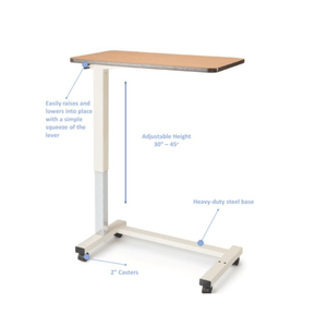 Invacare Heavy Duty Overbed Table - sold by Dansons Medical - Overbed Table manufactured by Invacare