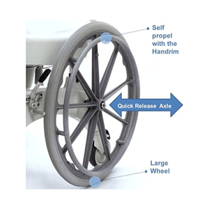 Invacare 24” Self Propel Wheel Kit - Ocean Ergo Series (16379) - Pair - sold by Dansons Medical - Bath Parts & Accessories manufactured by Invacare