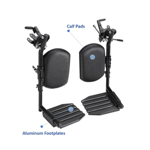 Invacare Wheelchair Elevating Legrests, Aluminum Footplates, Padded Calf Pads - Sold as Pair (T94HAP) - sold by Dansons Medical - Wheelchair Footrests manufactured by Invacare