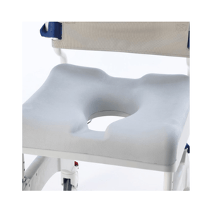 Invacare Aquatec Ocean Ergo Shower Commode with Collection Pan, Lid and Pan Support Guide Rail - sold by Dansons Medical - Commodes manufactured by Invacare