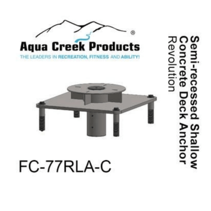 Aqua Creek Shallow Concrete Deck Anchor Kit - Revolution Lifts (FC-77RLA-C)