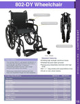 Karman 802-DY Ultra Lightweight Wheelchair - sold by Dansons Medical - Ultra Lightweight Wheelchairs manufactured by Karman Healthcare