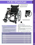 Karman LT-K5 Ultra Lightweight Wheelchair - sold by Dansons Medical - Ultra Lightweight Wheelchairs manufactured by Karman Healthcare