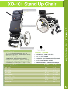 Karman XO-101 Standing Wheelchair - sold by Dansons Medical - Ultra Lightweight Wheelchairs manufactured by Karman Healthcare