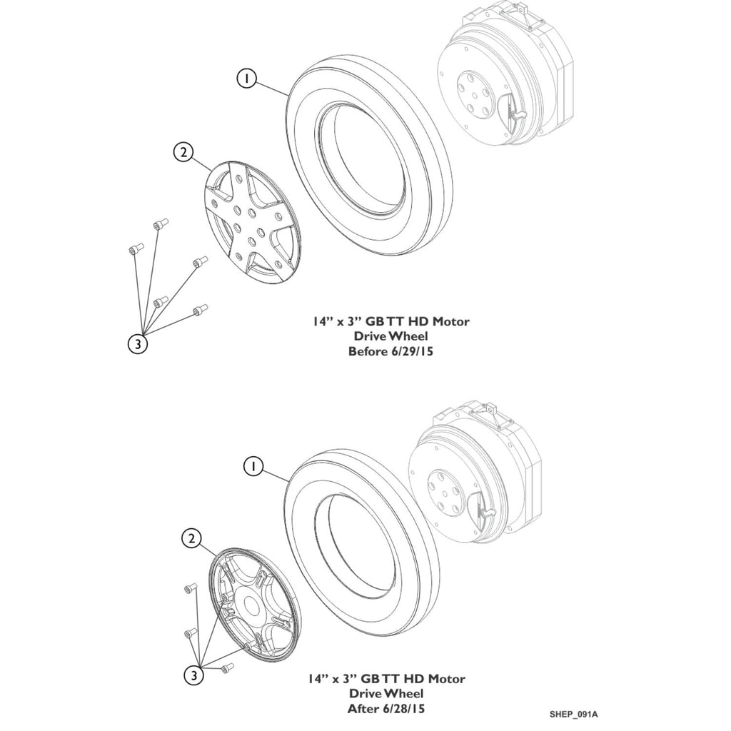 Invacare 8" 5-Spoke Wheelchair Wheel Rim (1116701)