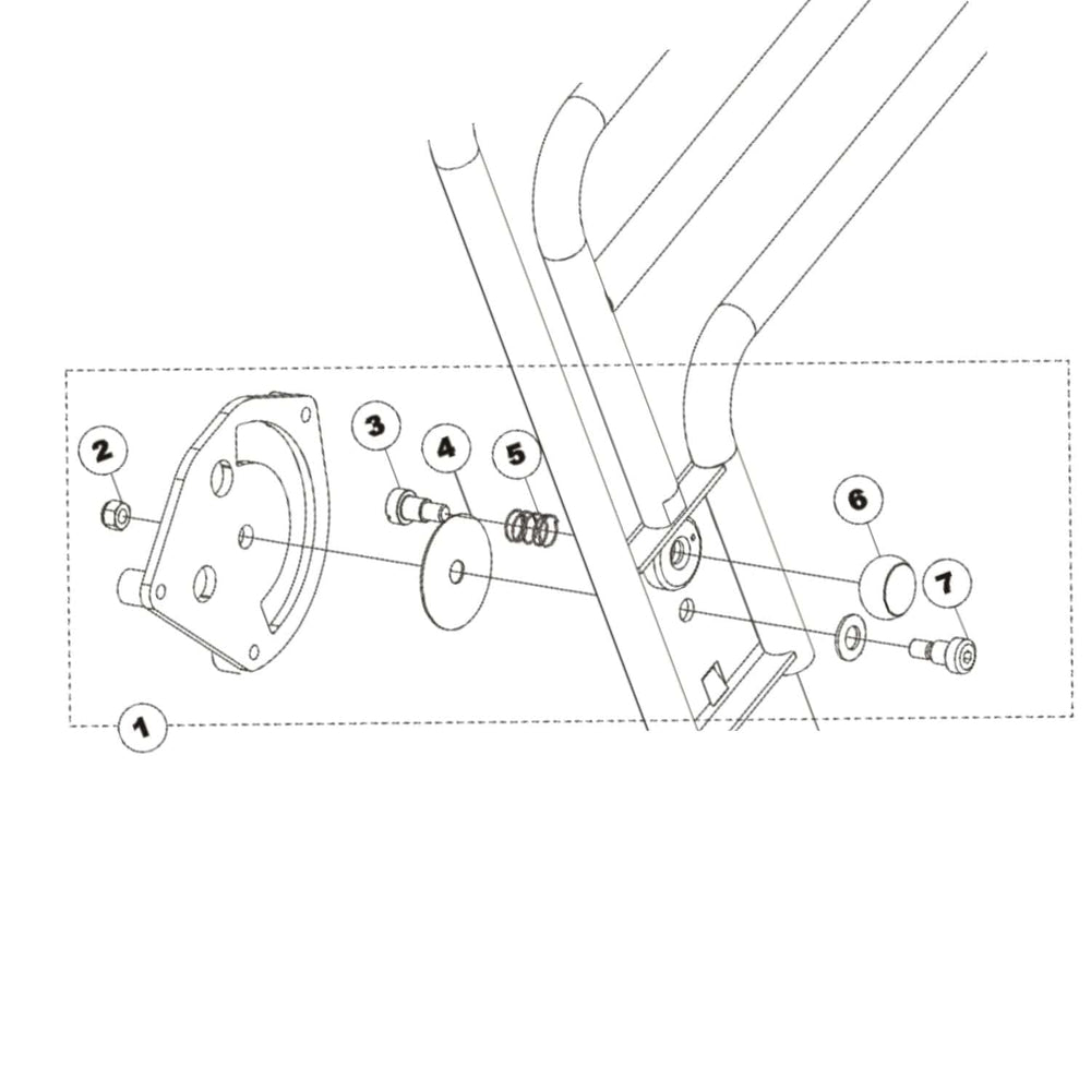 Invacare Hardware Kit for 6632 Assist Bed Rails - sold by Dansons Medical - Bed Kits manufactured by Invacare