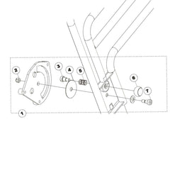 Invacare Hardware Kit for 6632 Assist Bed Rails - sold by Dansons Medical - Bed Kits manufactured by Invacare