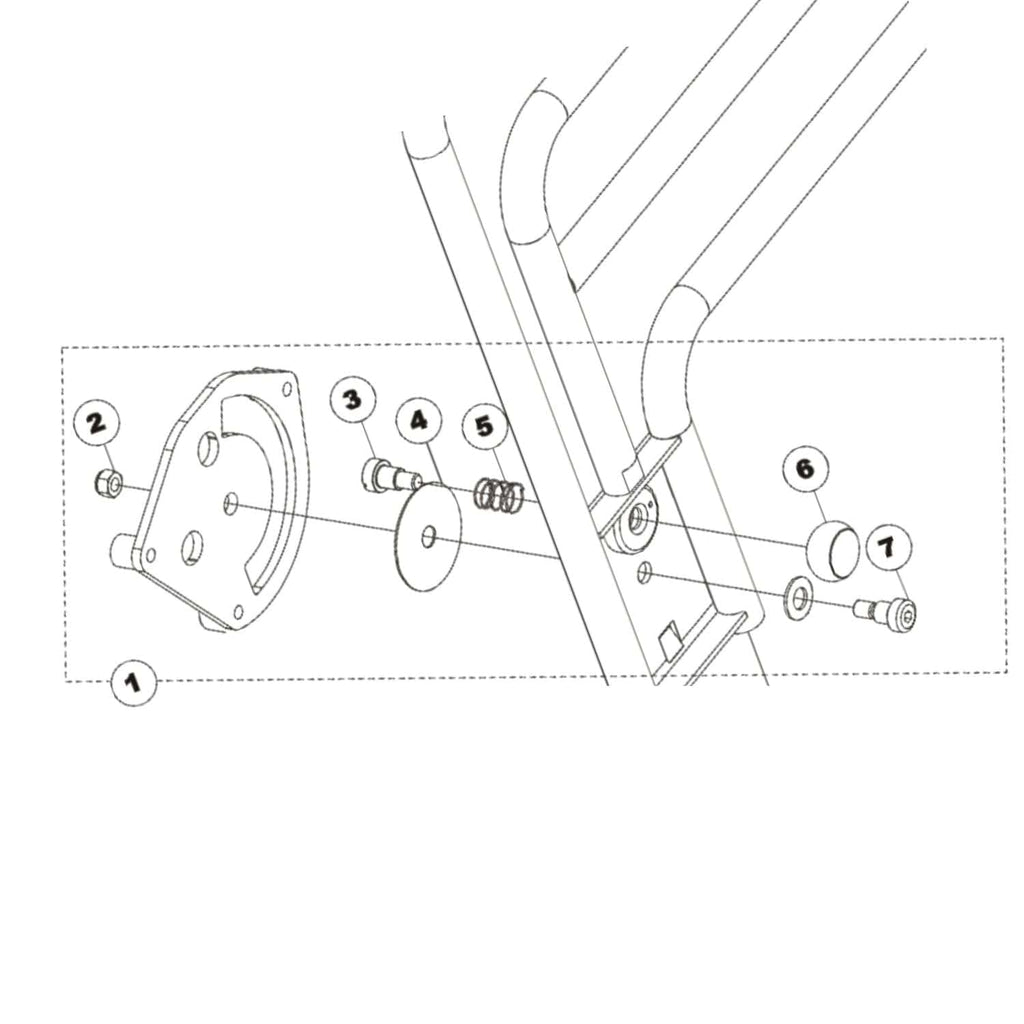 Invacare Hardware Kit for 6632 Assist Bed Rails