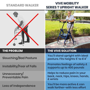 Foldable Rollator Series T - sold by Dansons Medical - manufactured by Vive Health