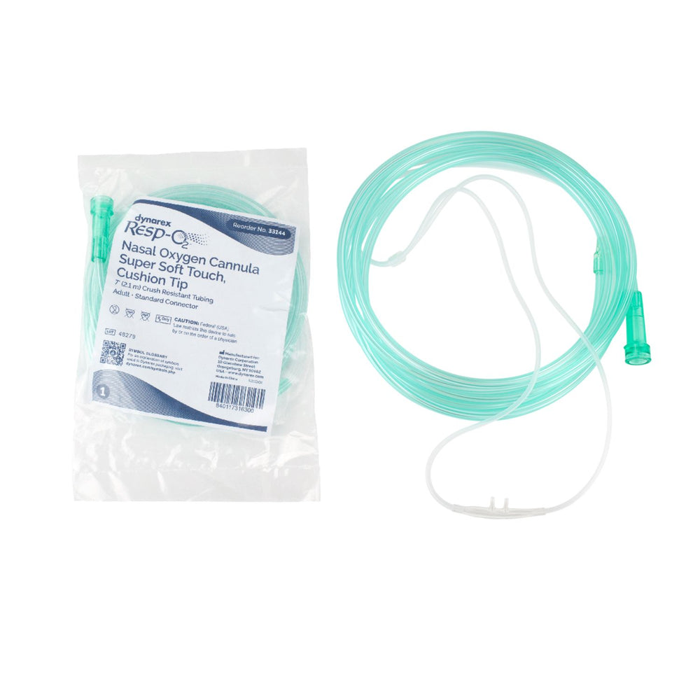 Dynarex Resp-O2 Nasal Oxygen Cannulas Super Soft Touch with Cushion Tips