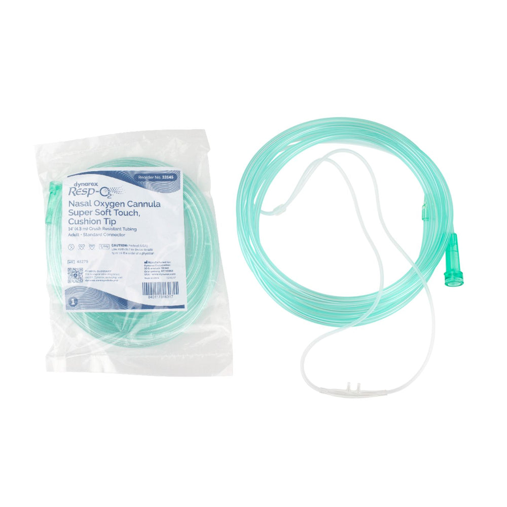 Dynarex Resp-O2 Nasal Oxygen Cannulas Super Soft Touch with Cushion Tips