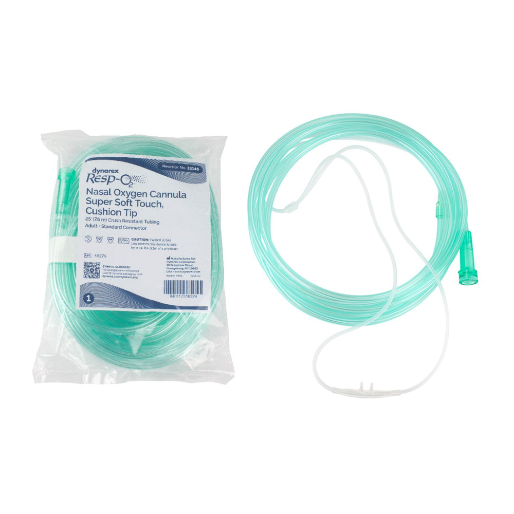 Dynarex Resp-O2 Nasal Oxygen Cannulas Super Soft Touch with Cushion Tips