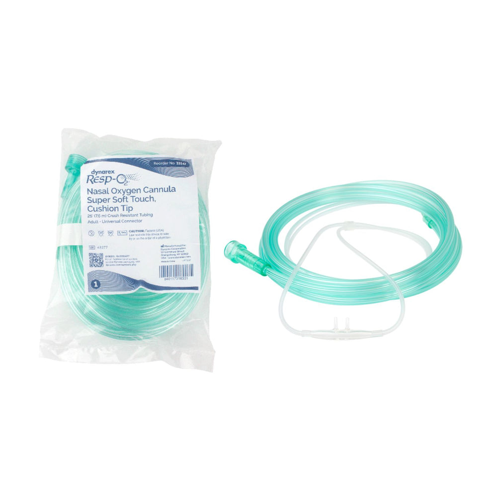 Dynarex Resp-O2 Nasal Oxygen Cannulas Super Soft Touch with Cushion Tips