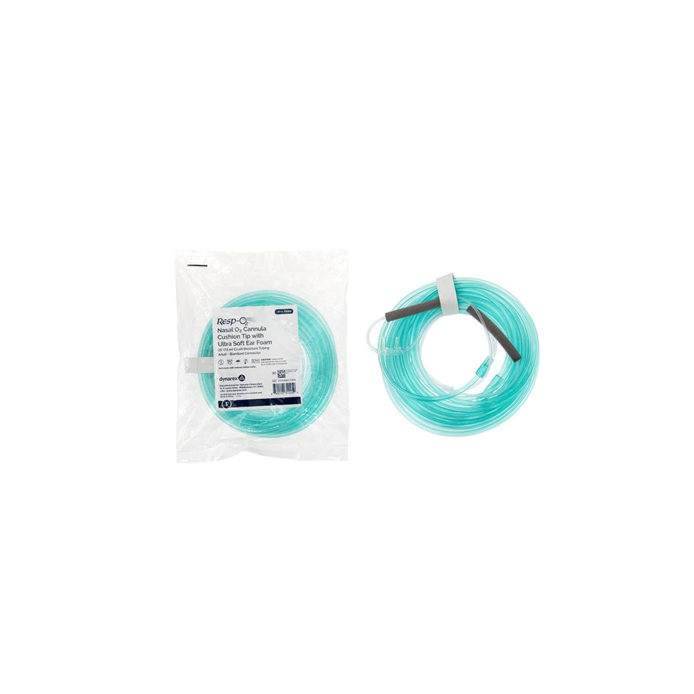 Dynarex Resp-O2 Nasal Oxygen Cannulas with Cushion Tips and Ultra Soft Ear Foam