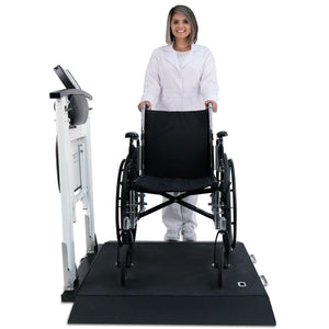 6570 Portable Digital Wheelchair Scale with Handrail and Seat - sold by Dansons Medical - manufactured by Detecto