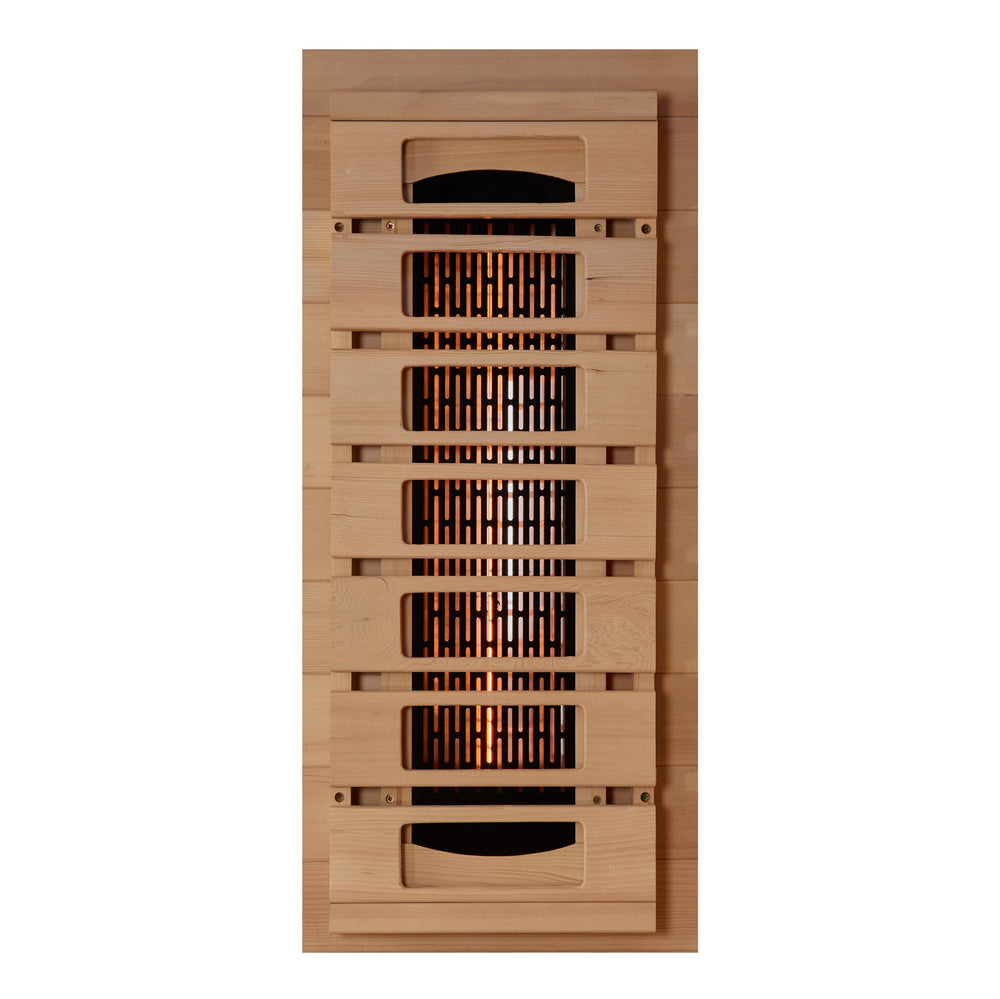 Golden Designs Reserve Edition 3-Person Corner Full Spectrum Infrared Sauna with Himalayan Salt Bar, a Saunas by Golden Designs (SCS) available at Dansons Medical
