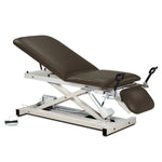 Open Base Power Exam Table with Stirrups, Adjustable Backrest and Footrest - sold by Dansons Medical - manufactured by Clinton Industries 