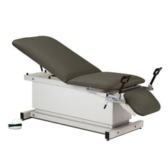Shrouded Power Exam Table with Stirrups, Adjustable Backrest and Footrest - sold by Dansons Medical - manufactured by Clinton Industries 