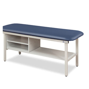 Clinton Industries Alpha Series Straight Line Treatment Table with Shelving