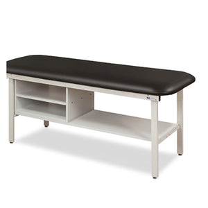 Clinton Industries Alpha Series Straight Line Treatment Table with Shelving