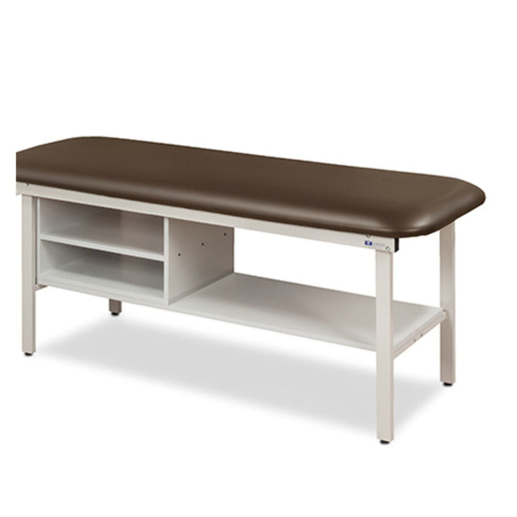 Clinton Industries Alpha Series Straight Line Treatment Table with Shelving - sold by Dansons Medical -  manufactured by Clinton Industries (MM)
