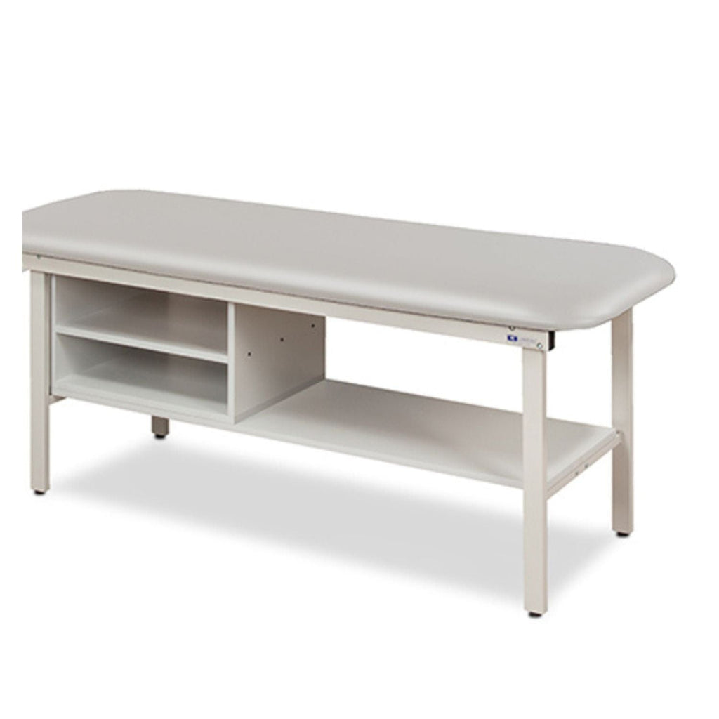 Clinton Industries Alpha Series Straight Line Treatment Table with Shelving - sold by Dansons Medical -  manufactured by Clinton Industries (MM)