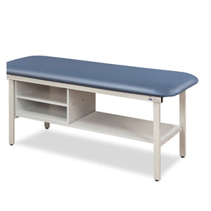 Clinton Industries Alpha Series Straight Line Treatment Table with Shelving