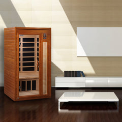 Golden Designs Dynamic Barcelona 1-2 Person Low EMF FAR Infrared Sauna - sold by Dansons Medical - Saunas manufactured by Golden Designs (SCS)